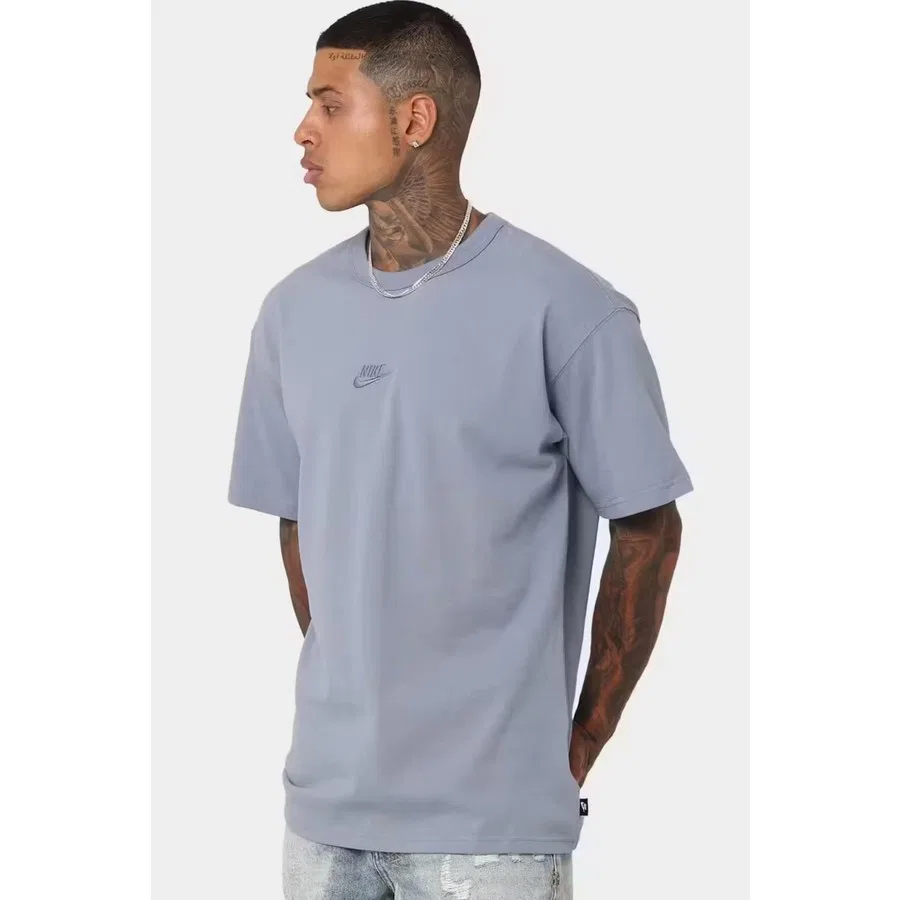 Мужская футболка свободного кроя с принтом Swoosh Nike Sportswear Premium Essentials, Синий — фото 2