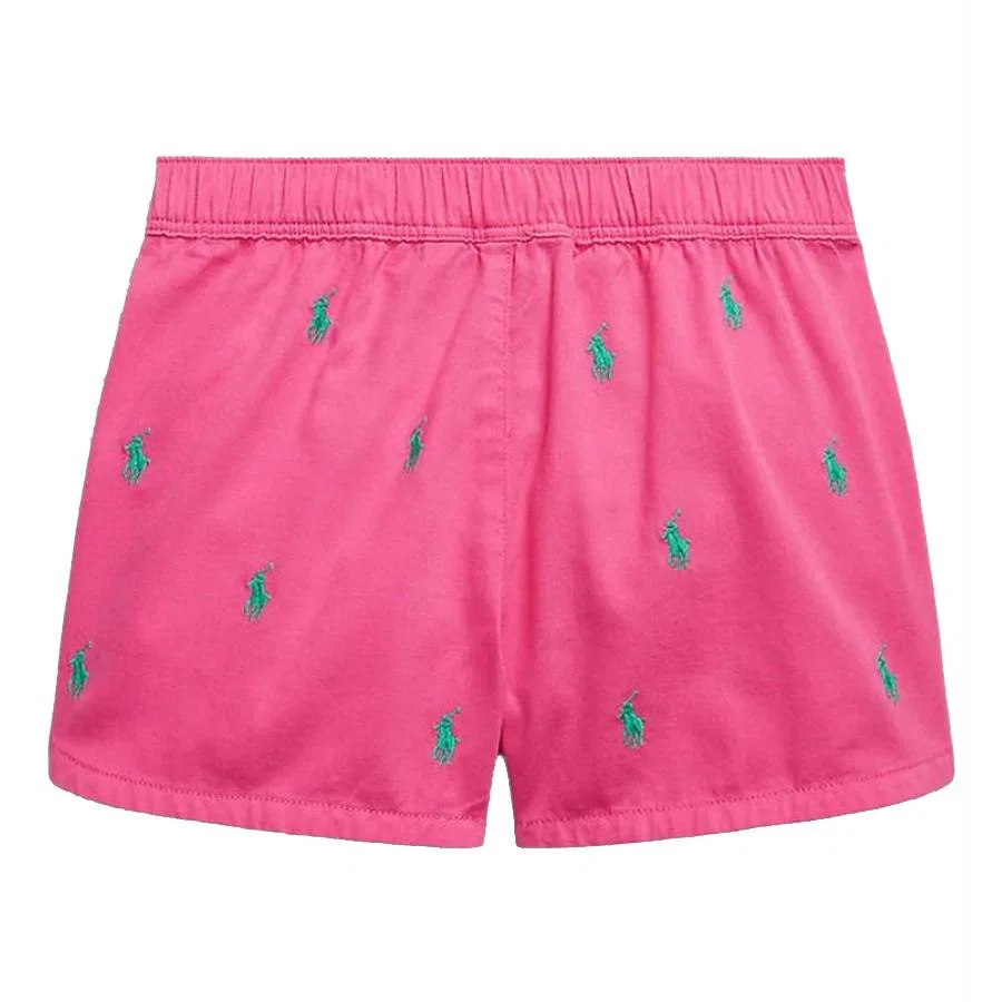 Шорты хлопковые с принтом Kids Polo Pony Pink Twill Short Polo Ralph Lauren, Pink — фото 2