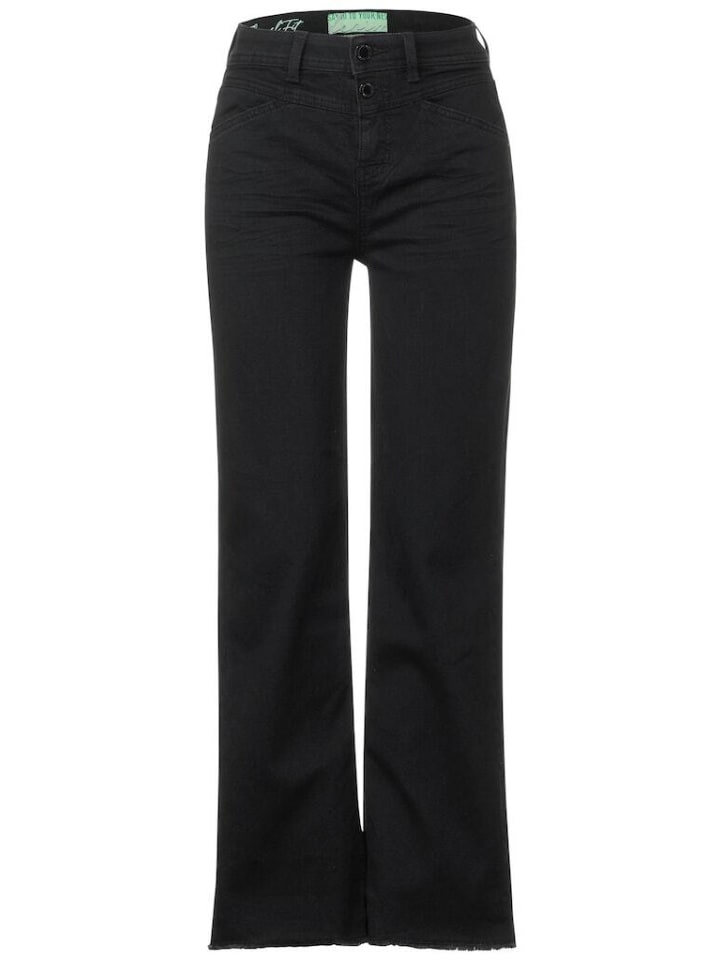 

Street One Черные джинсы, мягкие, с эффектом потертости