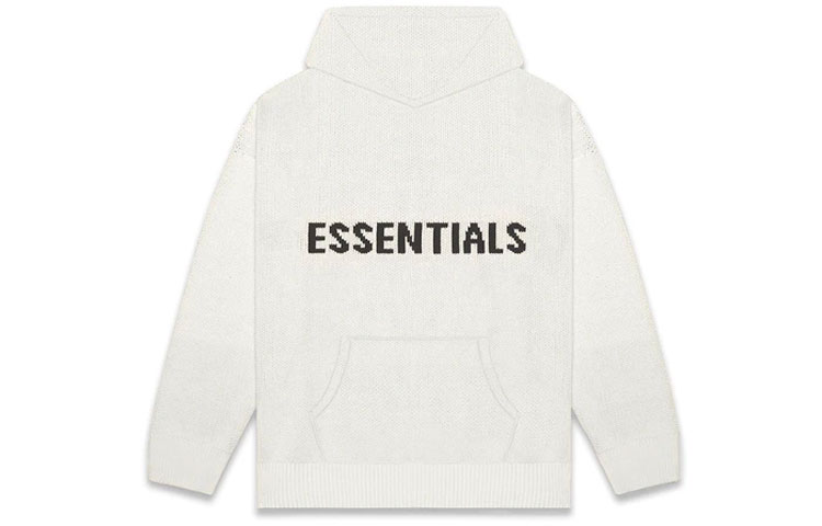 Толстовка с капюшоном вязаная FW20 Fear Of God Essentials, Овсяная — фото 2