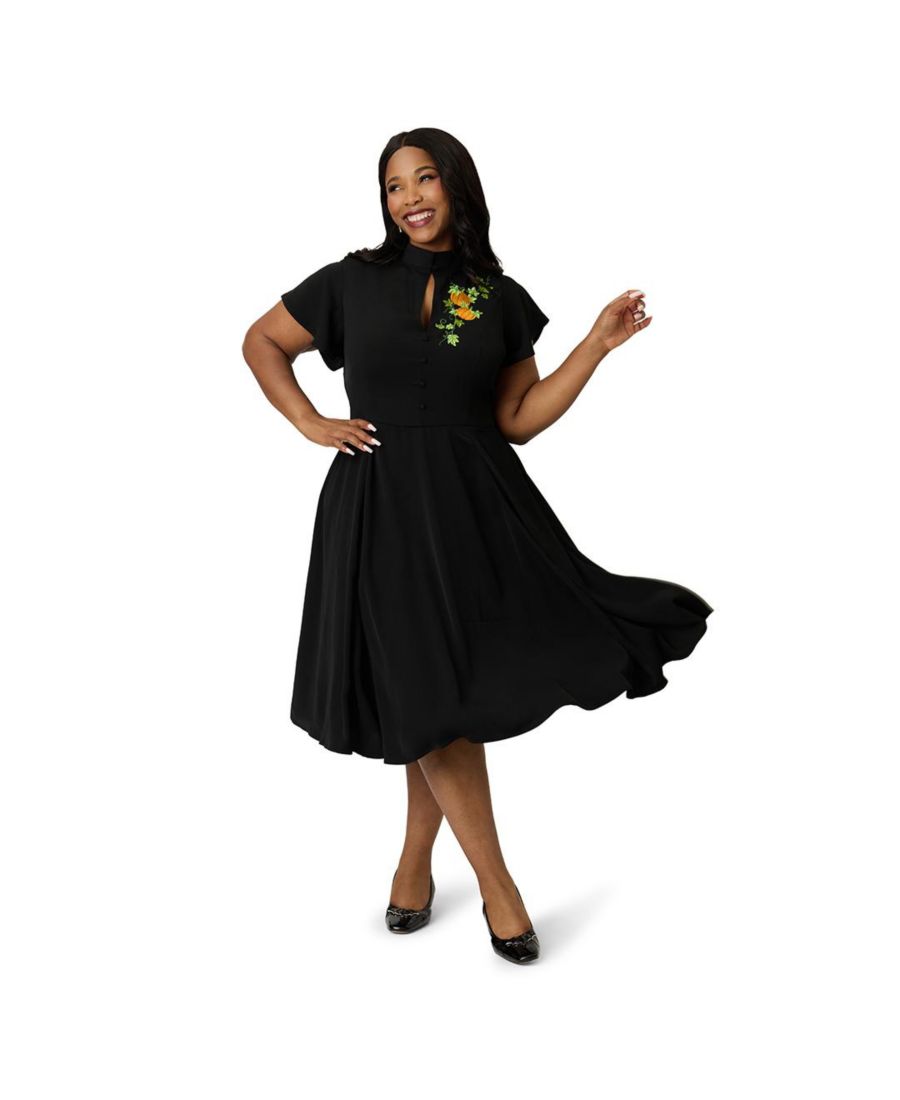 

Платье-трапеция в стиле Балтимор 1940-х годов больших размеров Unique Vintage, Black