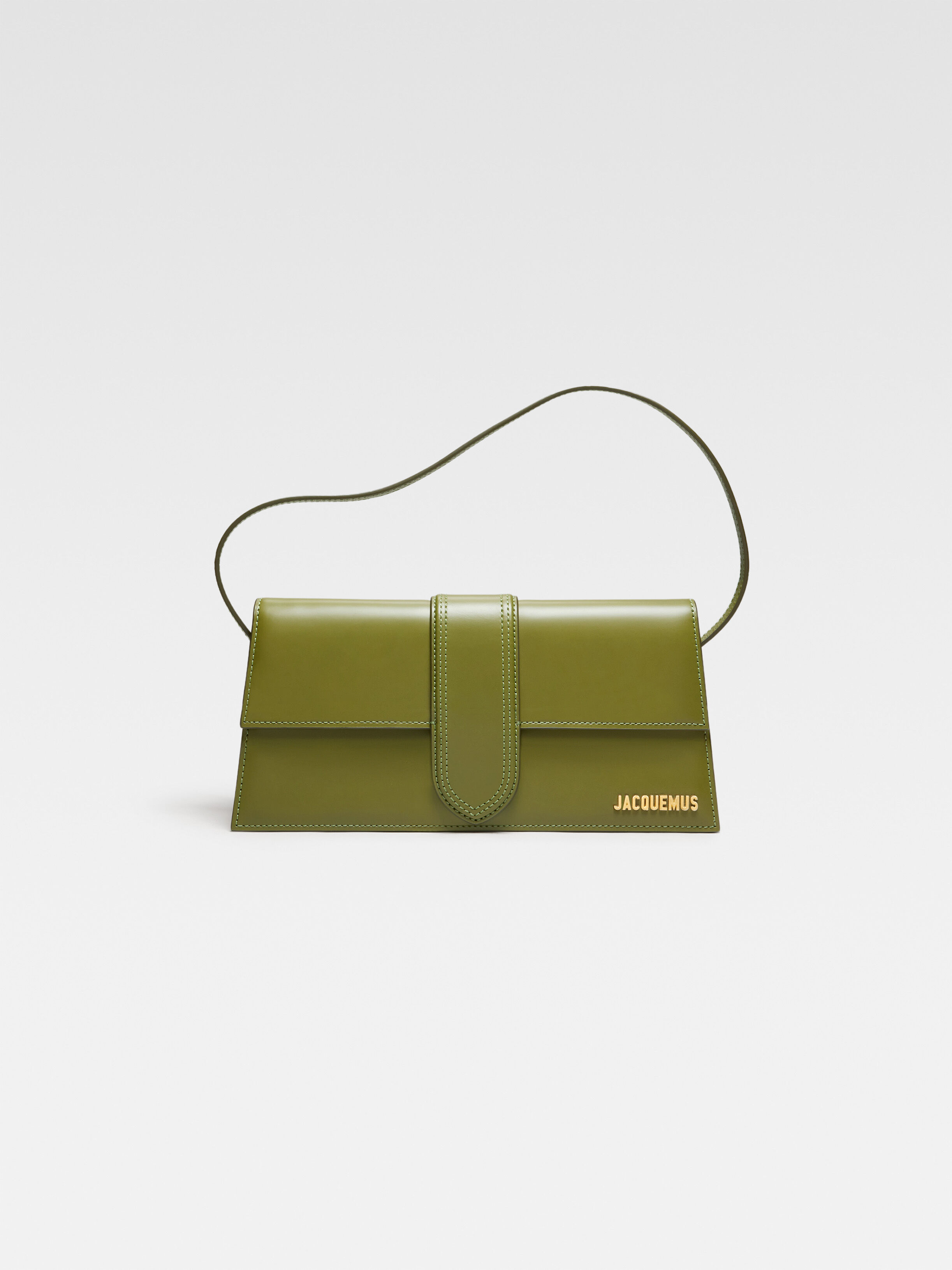 

Длинная сумка с клапаном JACQUEMUS The long Bambino, хаки