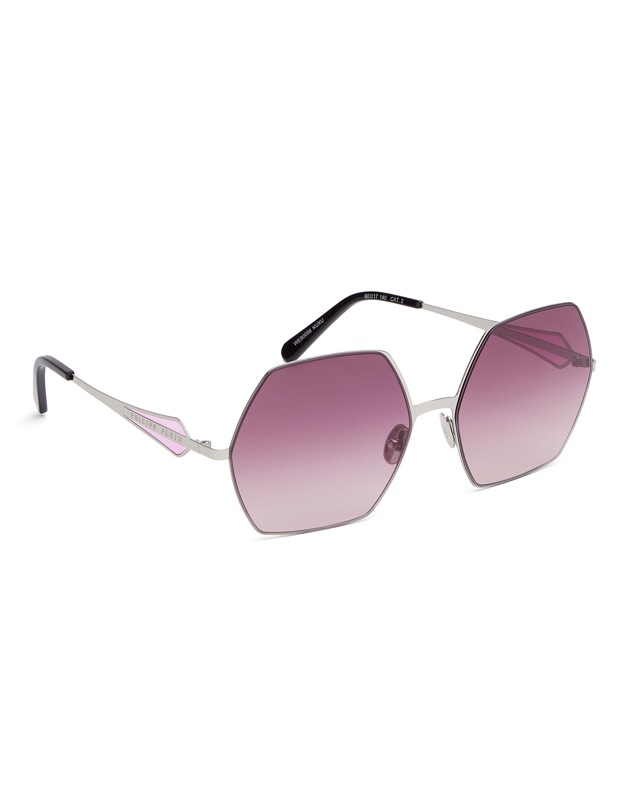 

Женские солнцезащитные очки PHILIPP PLEIN, цвет nickel/pink/mirror/pink