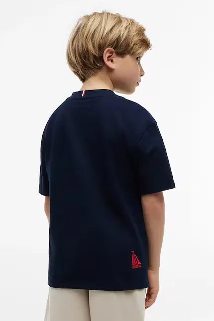 Футболка детская с принтом Tommy Hilfiger, синий — фото 3