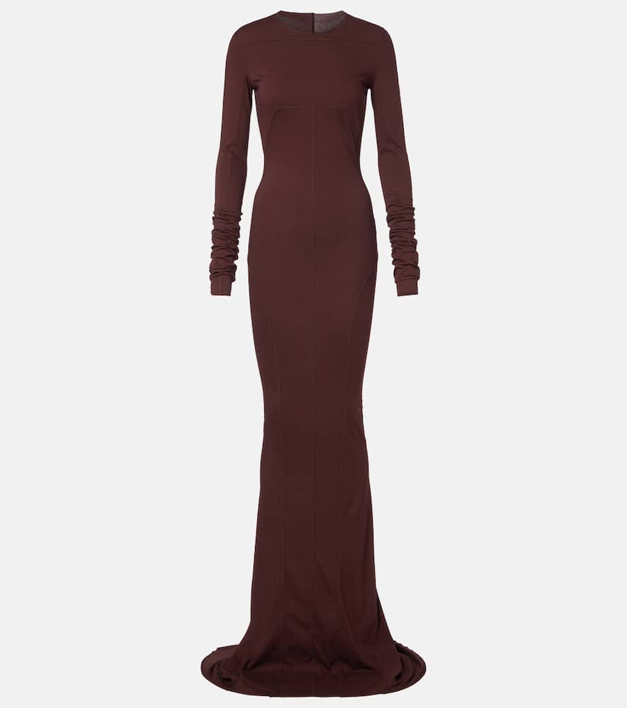 

Drkshdw простое макси-платье из хлопкового джерси edfu Rick Owens, Scab