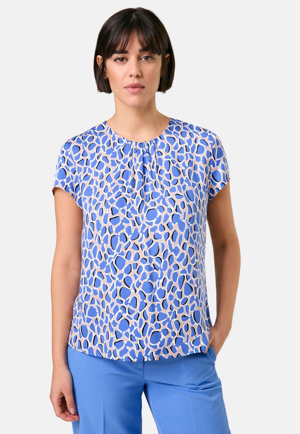 

Блуза KURZARM MIT ALLOVER-PRINT Taifun, синий