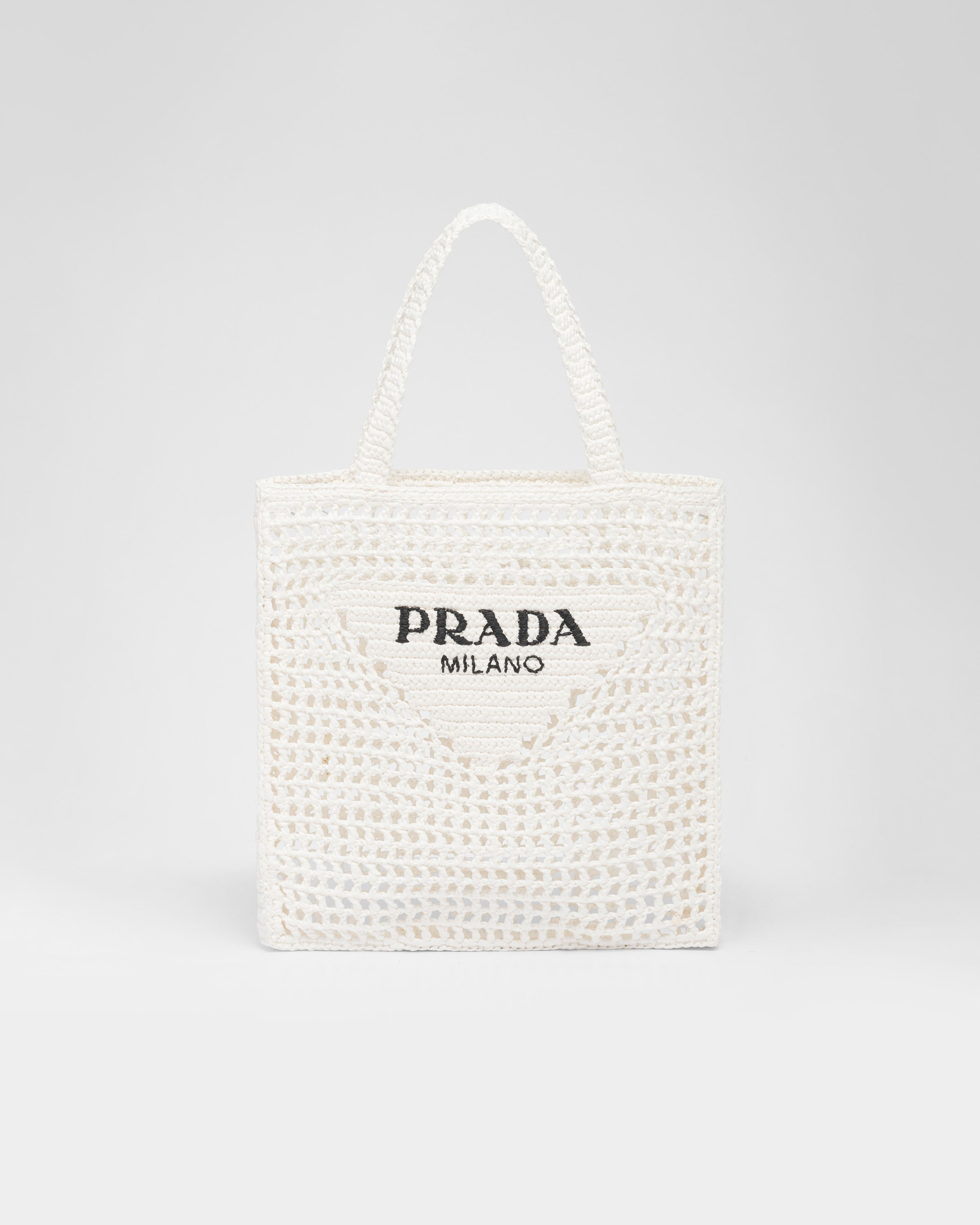 

Сумка-тоут крючком Prada, белый