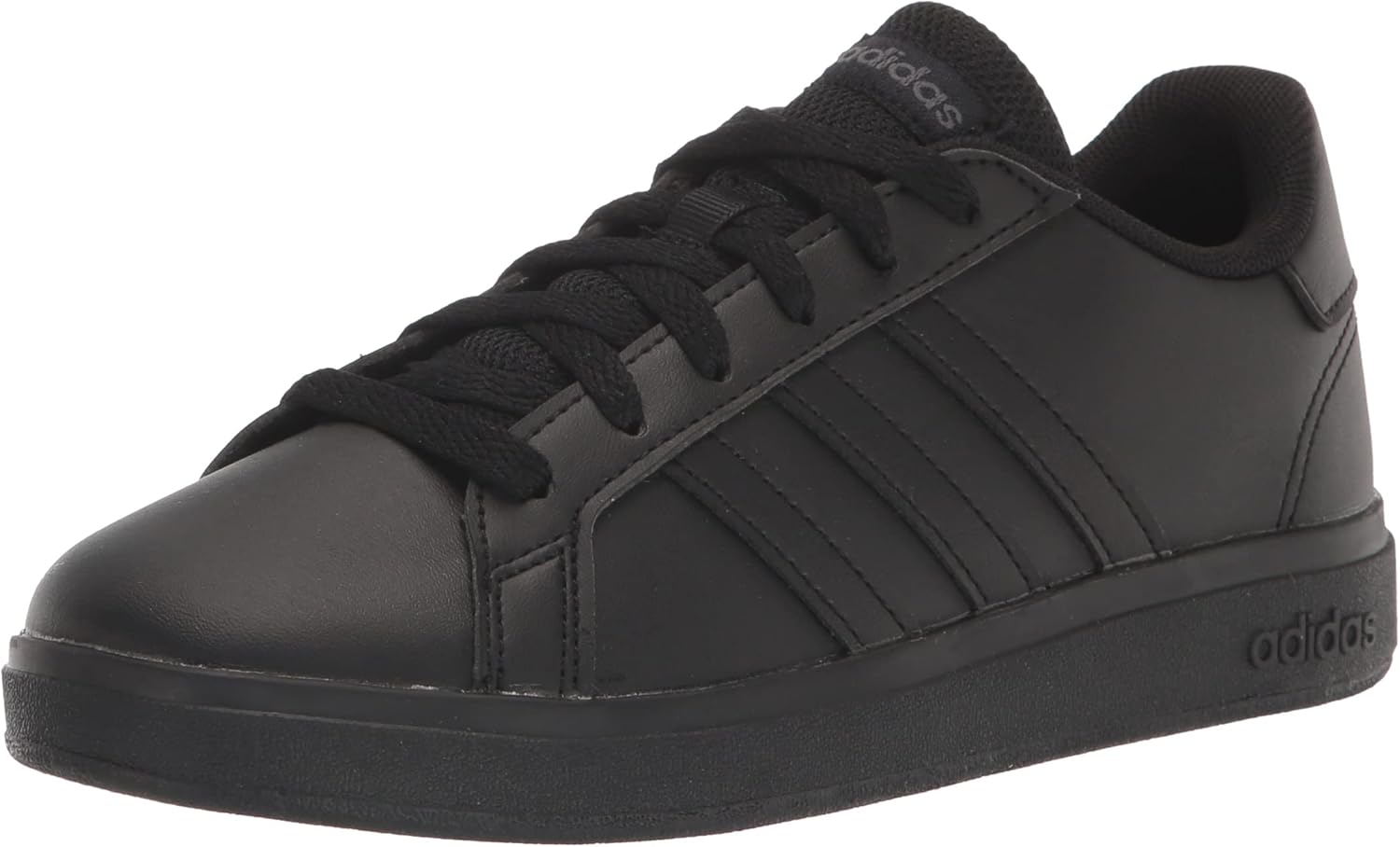 

Детские кроссовки Adidas Grand Court 2.0 унисекс с эластичными шнурками и ремешком, черный/серый