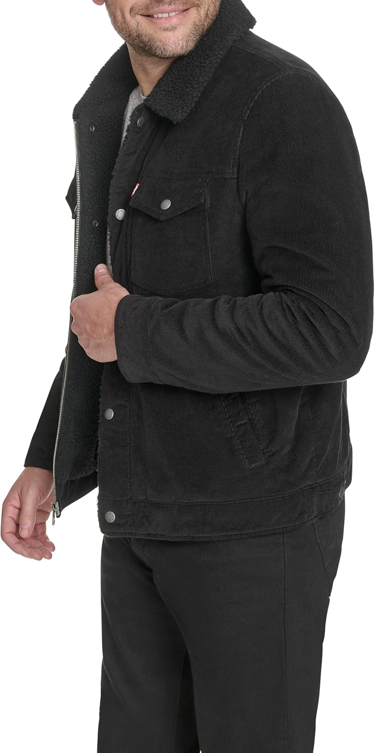 Мужская джинсовая куртка Levi's Cotton Trucker, Black Corduroy — фото 3