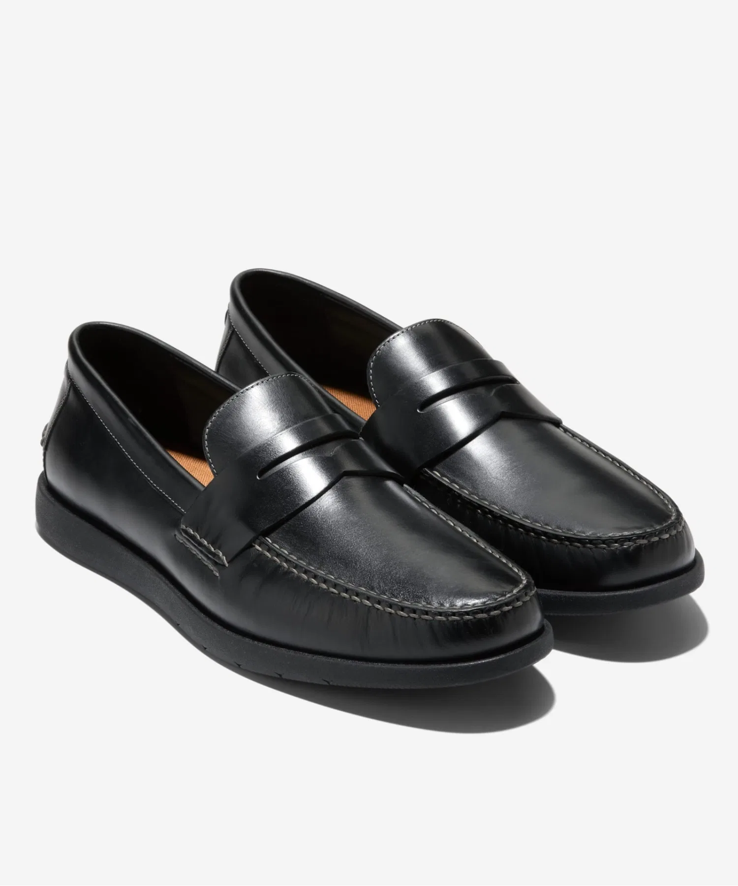 Мужские кожаные лоферы COLE HAAN чёрные — фото 2