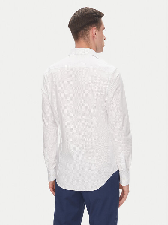 Рубашка облегающего кроя LV019EU029 Calvin Klein, белый — фото 3