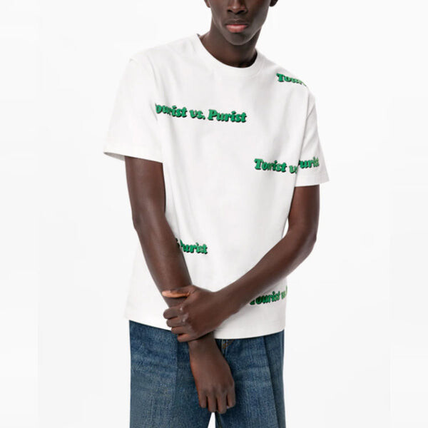Футболка fw21 tourist vspurist short sleeve men's white Louis Vuitton, белый — фото 3