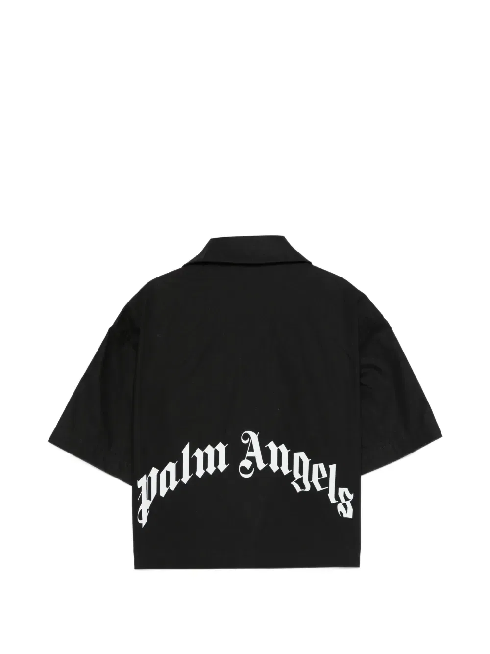 Укороченная рубашка Palm Angels Kids, черный — фото 2