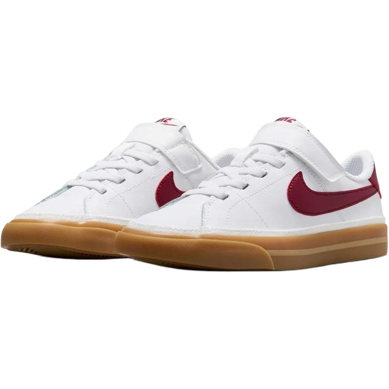 Nike Кроссовки для скейтбординга Court Legacy с устойчивым к истиранию верхом, бело-желто-красные, детские — фото 4