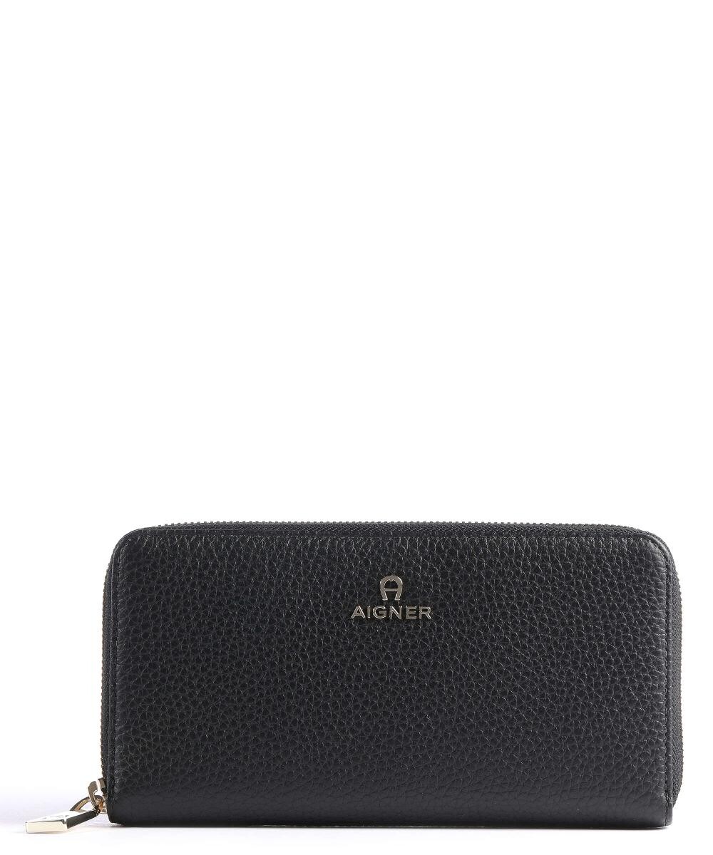 

RFID-кошелек Ivy из зернистой яловой кожи Aigner, черный