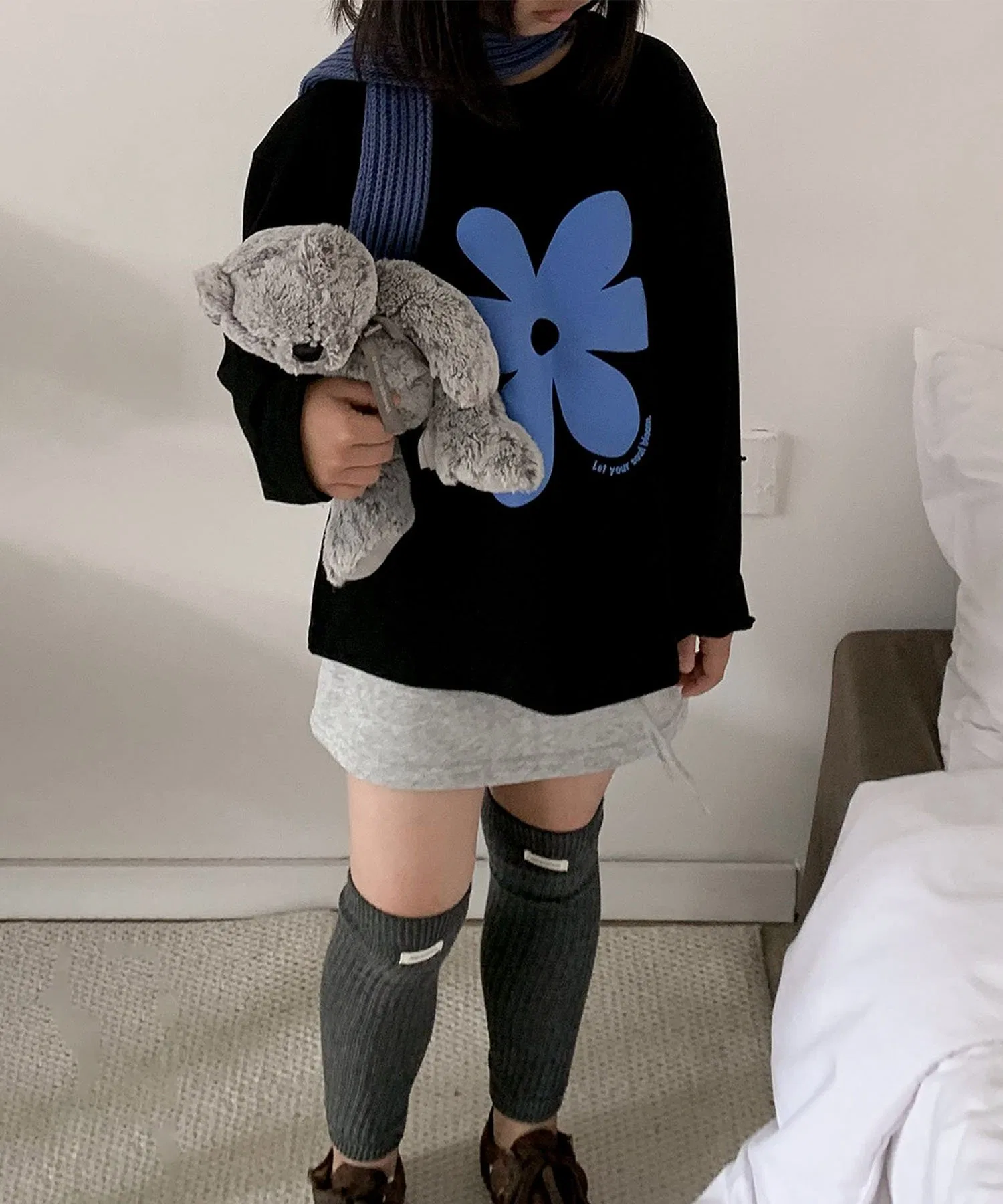 Детская длинная футболка с принтом [aimoha-KIDS-] Aimoha Kids, black — фото 3