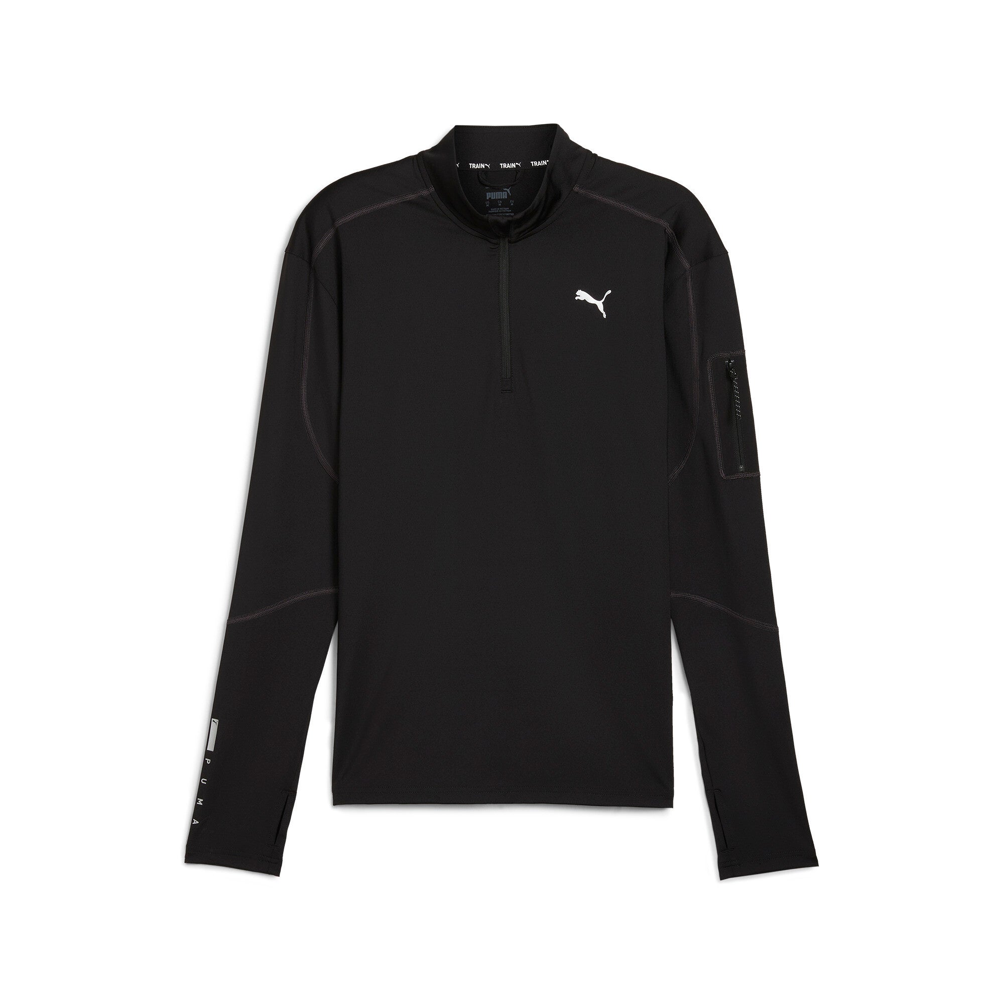 

Мужская куртка PUMA с застежкой-молнией на четверть длины, черный