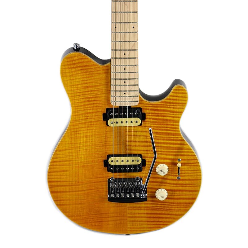 

Электрогитара Sterling by Music Man SUB Series Axis, Flame Maple Top, Trans Gold