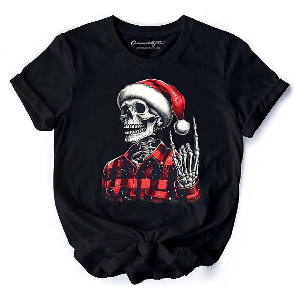 

Футболка Buffalo Plaid Christmas Skeleton для брутальных парней Ornamentallyyou
