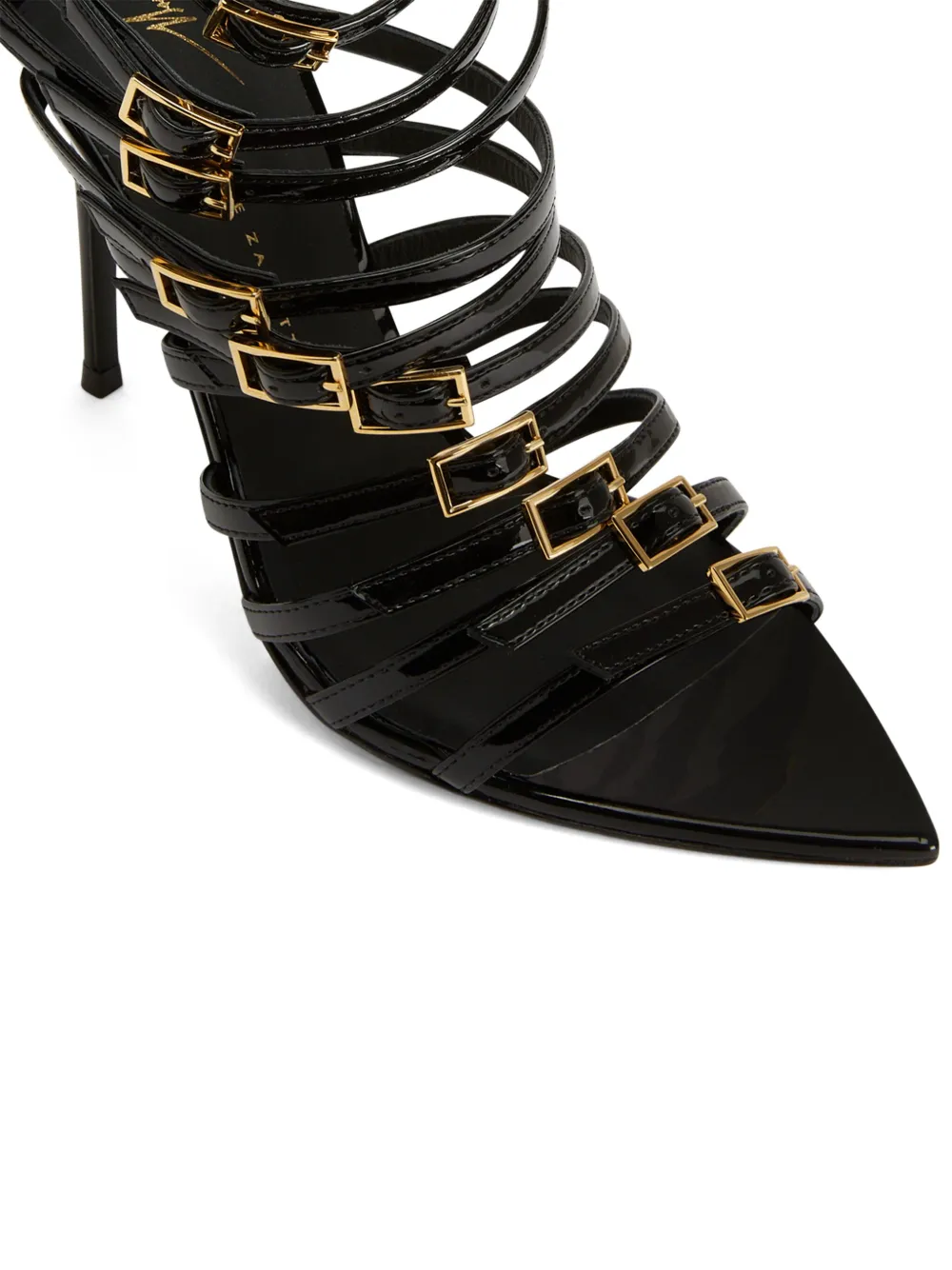 Босоножки Intriigo Punk 105 с ремешками Giuseppe Zanotti, черный — фото 4