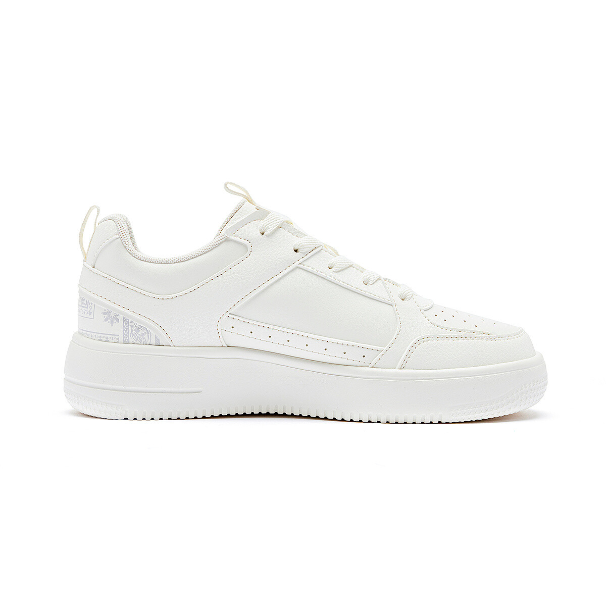 Кроссовки QIAODAN Skateboarding Shoes Women's Low-top Ivory/grey-silver, слоновая кость — фото 4