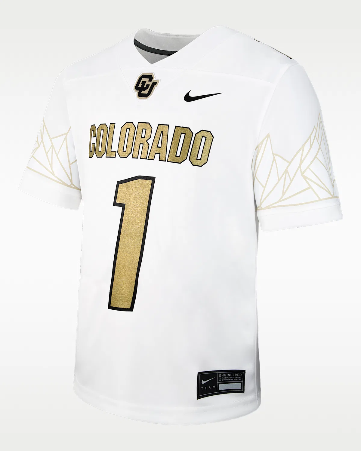Большой детский игровой джерси Nike College Untouchable Colorado, White