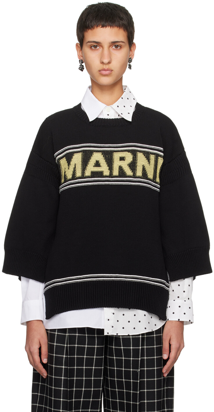 

Черный свитер с вентиляцией Marni