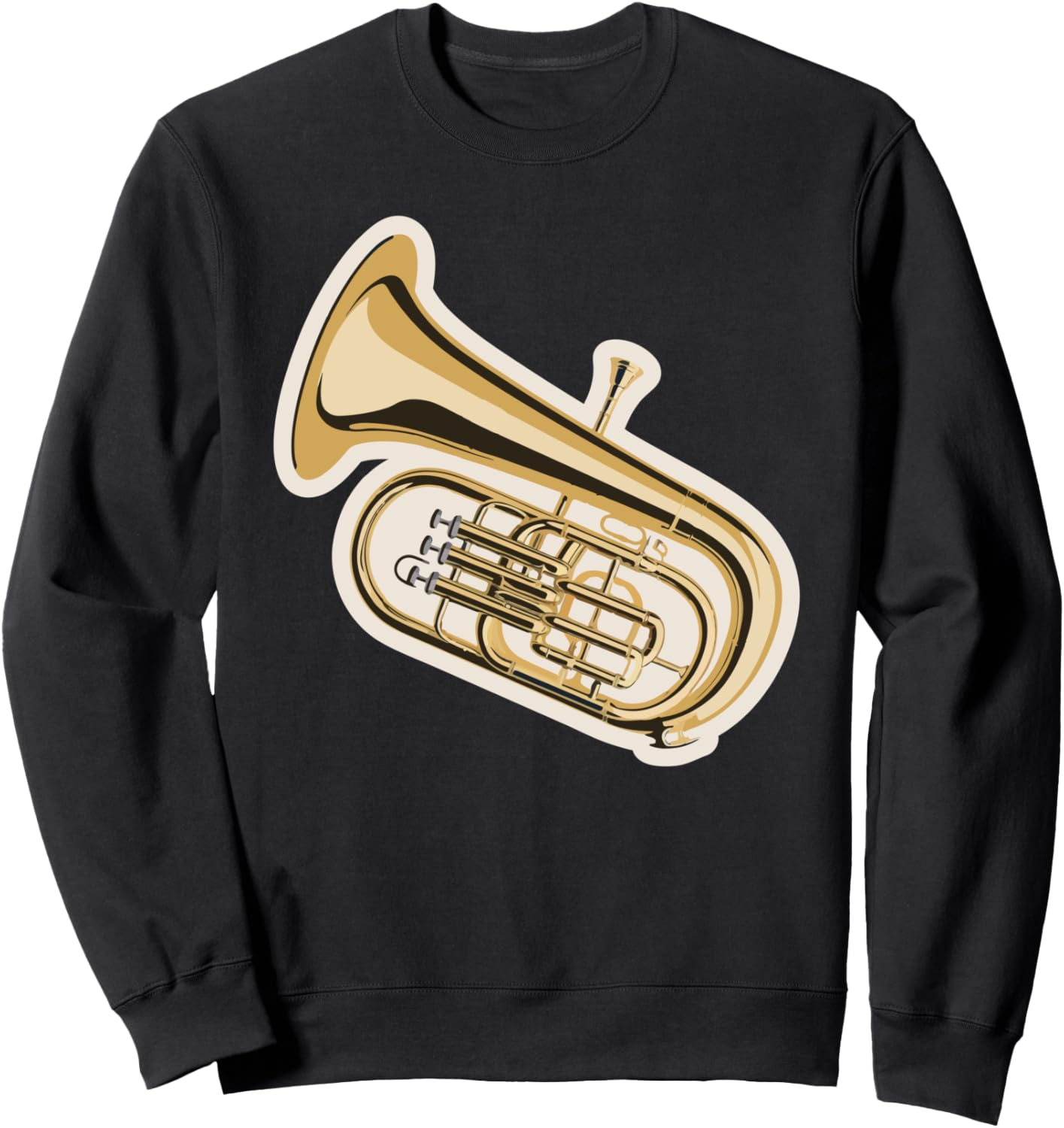 

Забавная толстовка с изображением музыкального инструмента тубы в стиле комиксов для мужчин, женщин и детей Musikinstrumente Gitarristen Lustige Spruche, черный