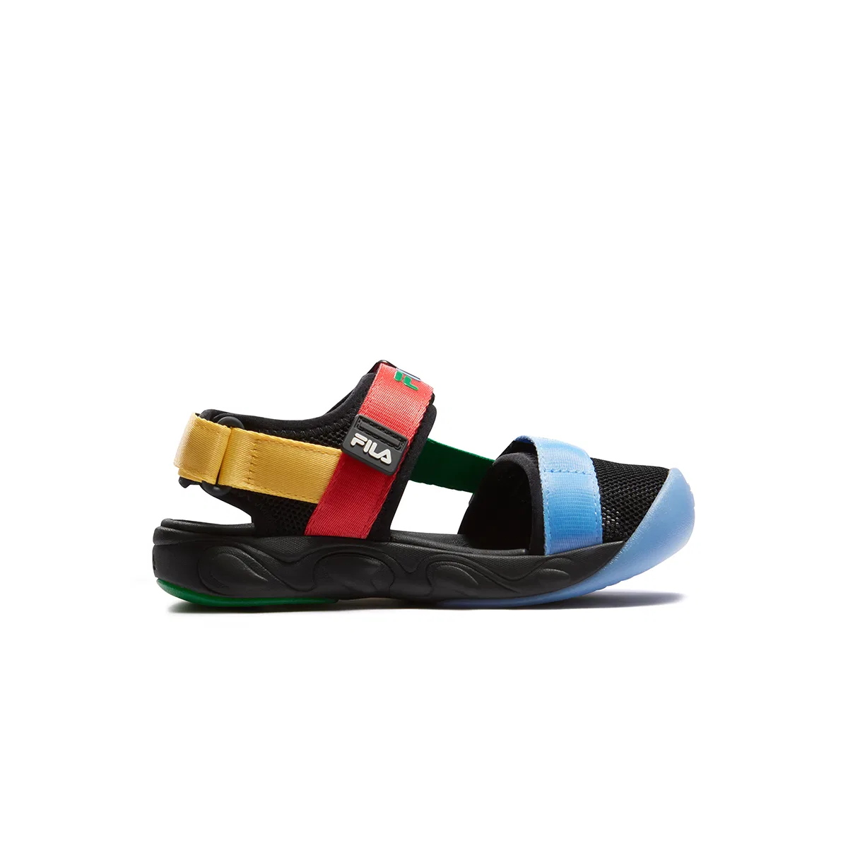 Сандалии SEASON FSW из синтетической кожи и текстиля дышащие Black/Fire Red детские FILA KIDS — фото 3