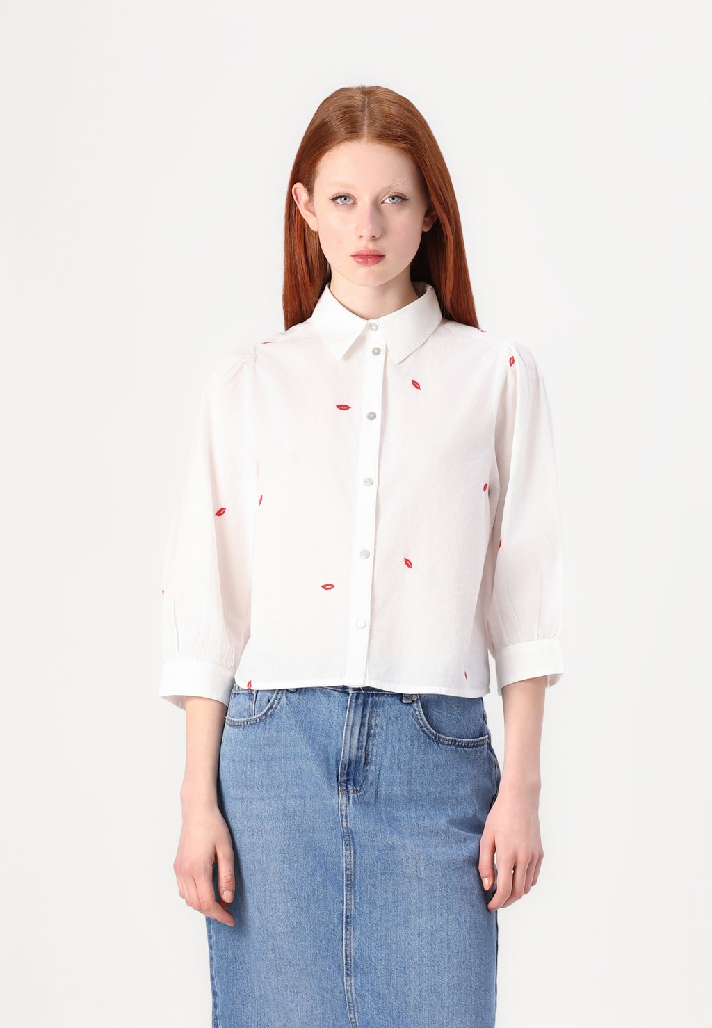 

Блузка на пуговицах ONLCANDY CROPPED SHIRT ONLY, белый