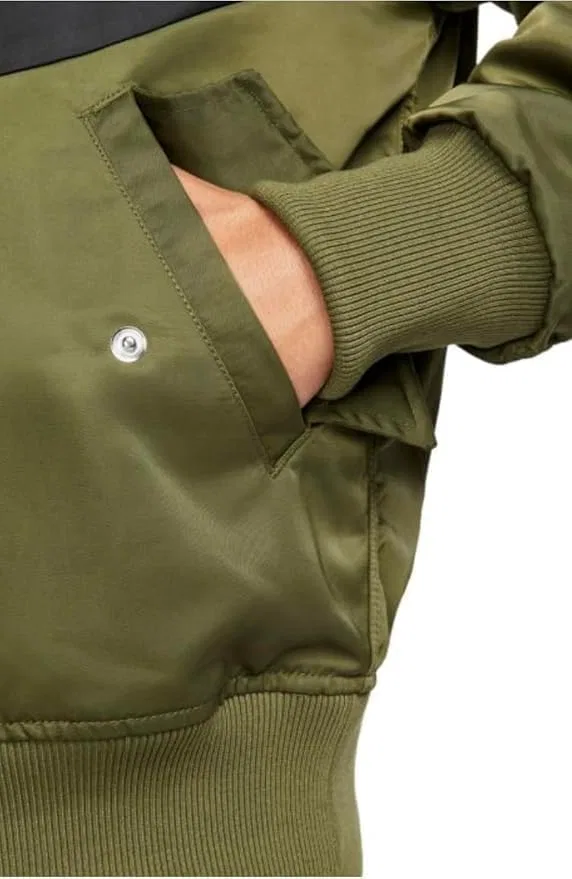 Куртка бомбер Nike Therma-FIT, реверсивная, Rough Green/Black/Black — фото 4