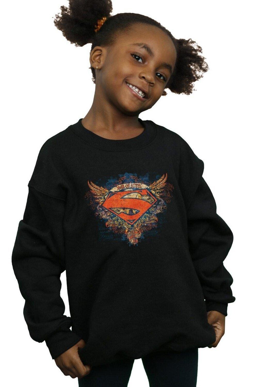 

Толстовка с щитом Superman Wings DC Comics, черный