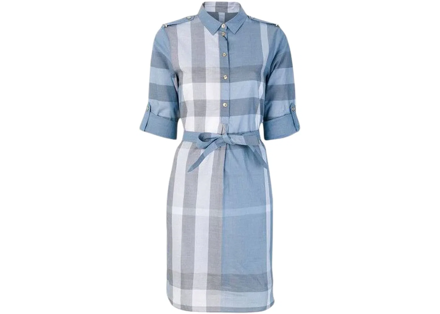 Женское платье-рубашка с принтом Kelsy House Check Burberry, Blue