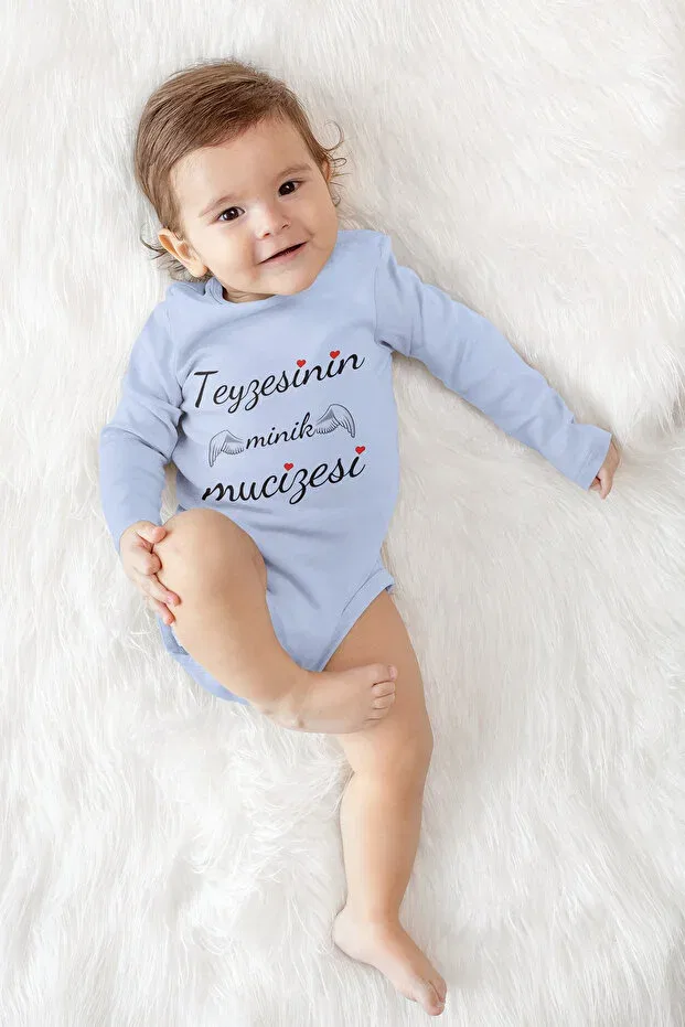Детское боди с длинным рукавом Aunt'S Little Miracle Adabebek, Blue