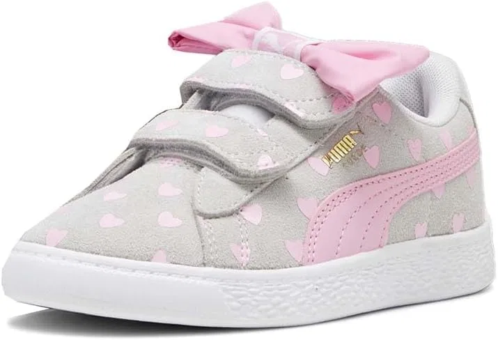 Детские кроссовки для девочек Suede Classic Light Flex Re-Bow V PUMA, Grey — фото 2