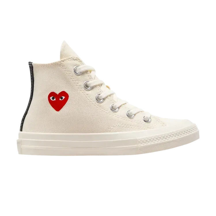 Кроссовки Comme des Garçons PLAY x Chuck 70 High PS, цвет Single Heart - Milk