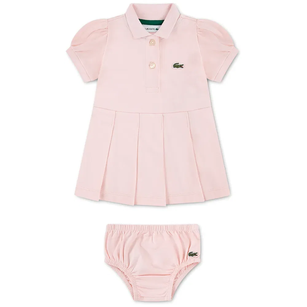 Платье с коротким рукавом Lacoste, розовый