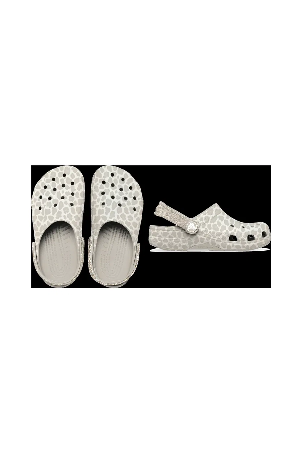 Детские сабо Classic Clog с принтом Almond Leopard, Crocs, Cream