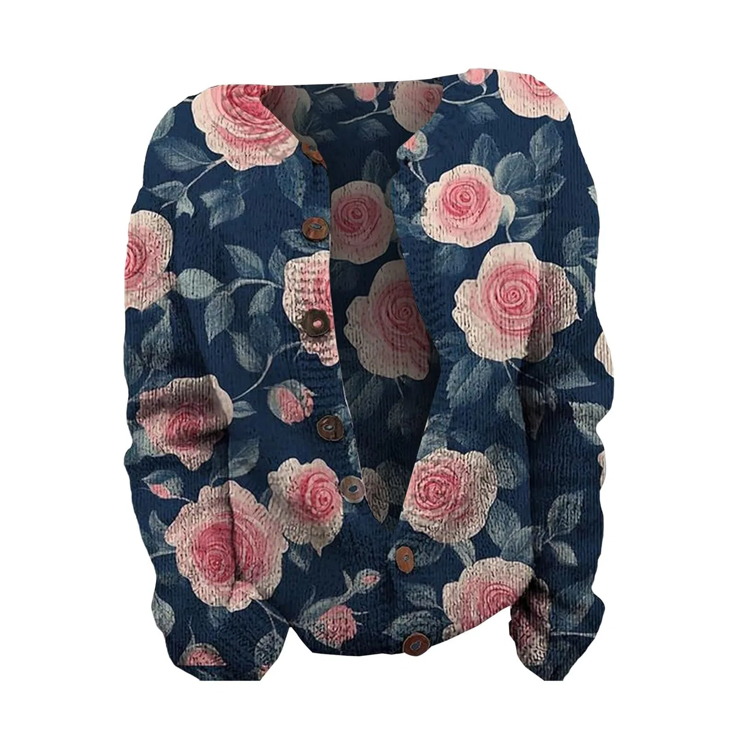 Женский кардиган с принтом Vintage Floral Print, Motivo 11 — фото 3
