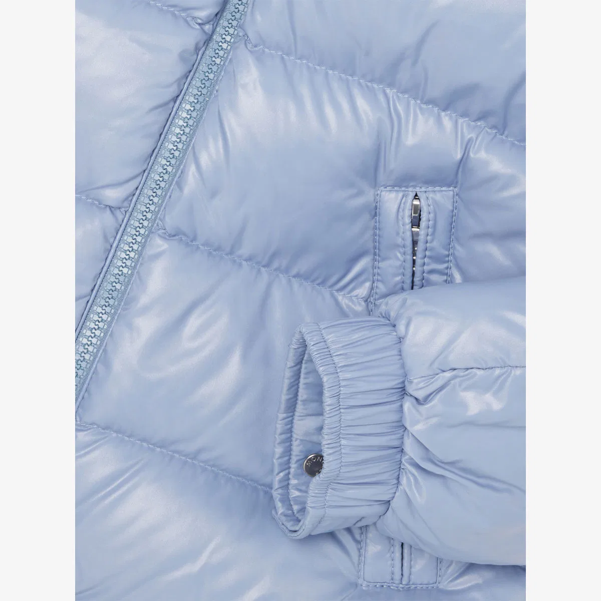 Пуховая нейлоновая куртка Maya с капюшоном, возраст 4-14 лет Moncler, синий — фото 2