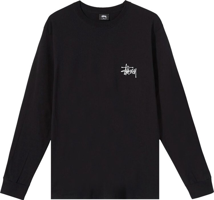 

Лонгслив Stussy Basic Long-Sleeve Tee 'Black', черный