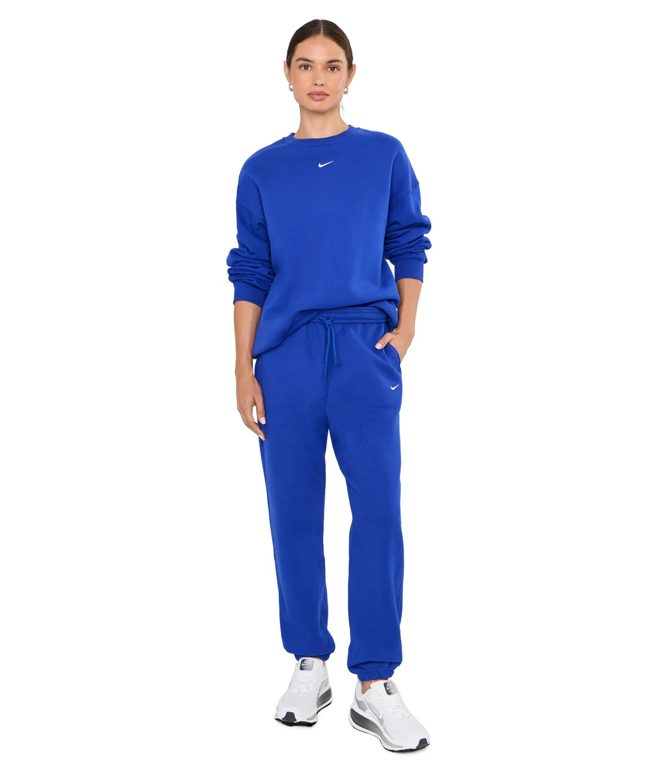 Толстовка Studio Fleece средней плотности с круглым вырезом свободного кроя Nike, Old Royal/Sail — фото 2