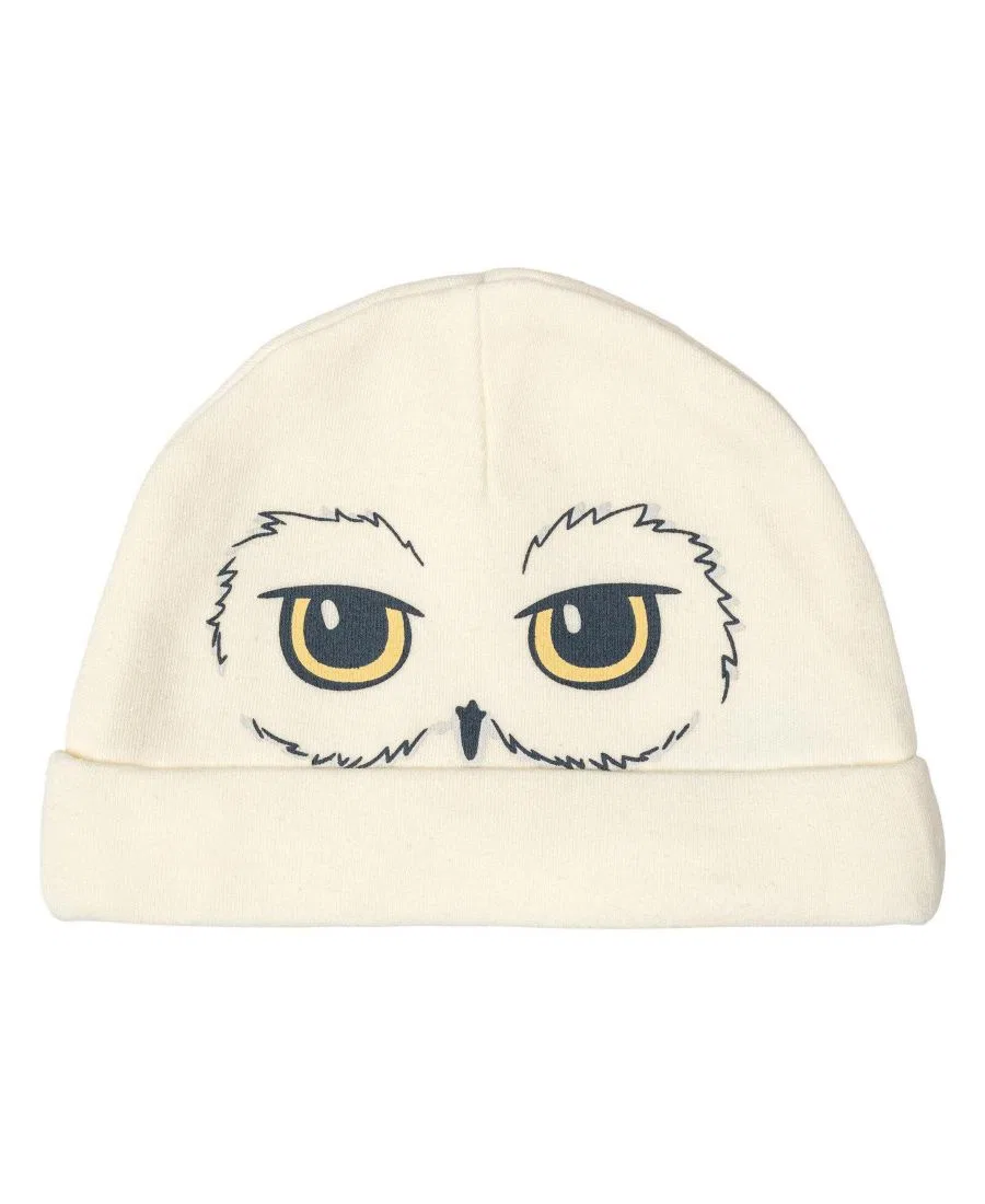 Комплект боди и шапки Harry Potter Hedwig, хлопковый, с принтом, Off White Hedwig — фото 2