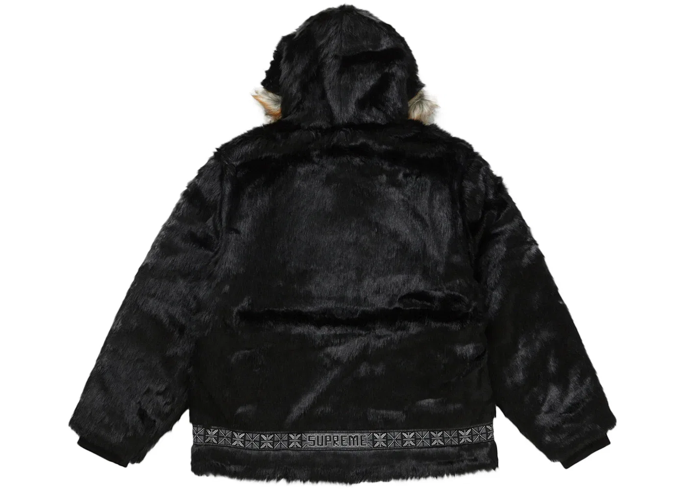 Мужское пальто из искусственного меха Parka Supreme, Black — фото 3