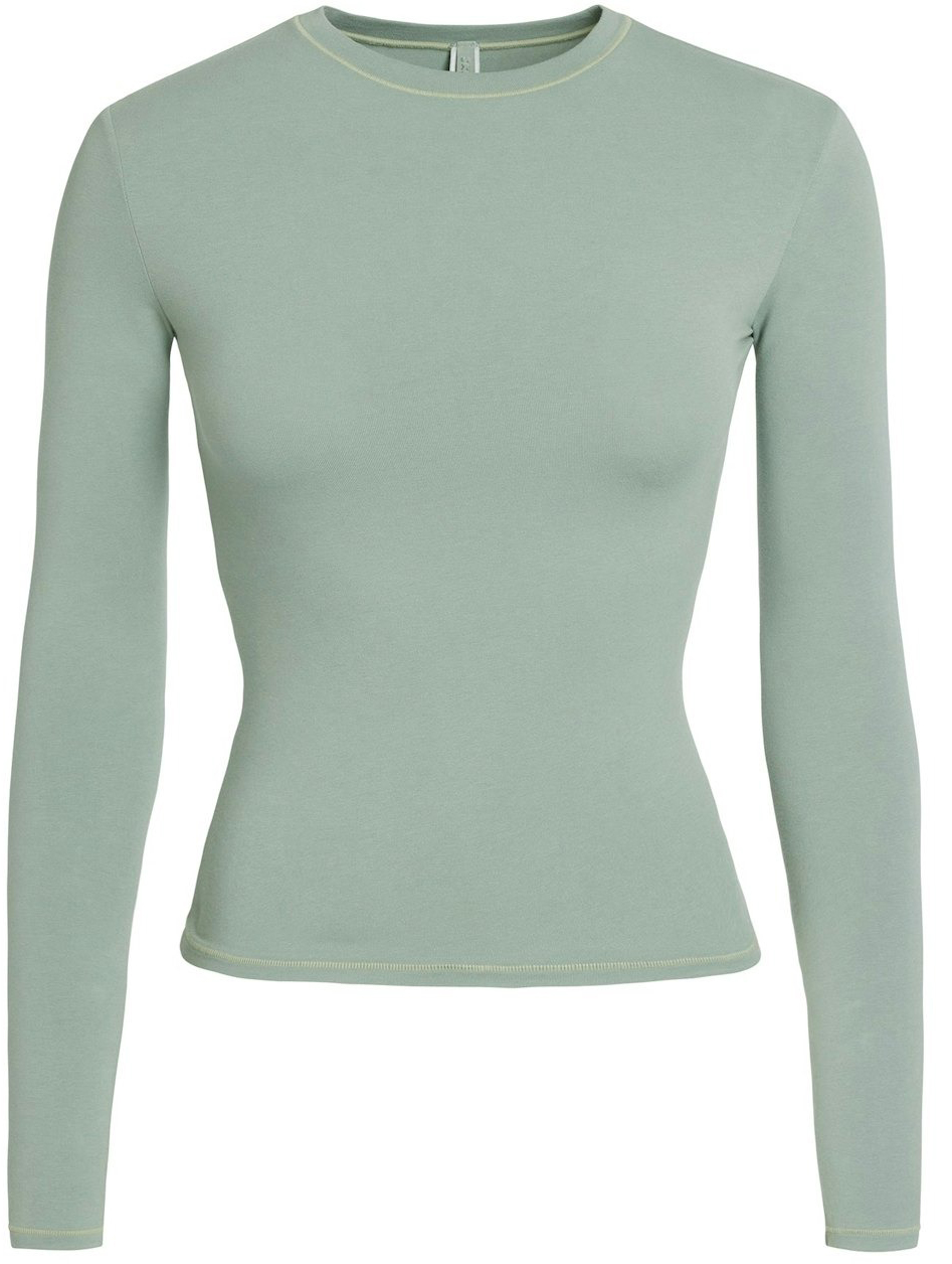 

Лонгслив Skims Cotton Jersey, зеленый