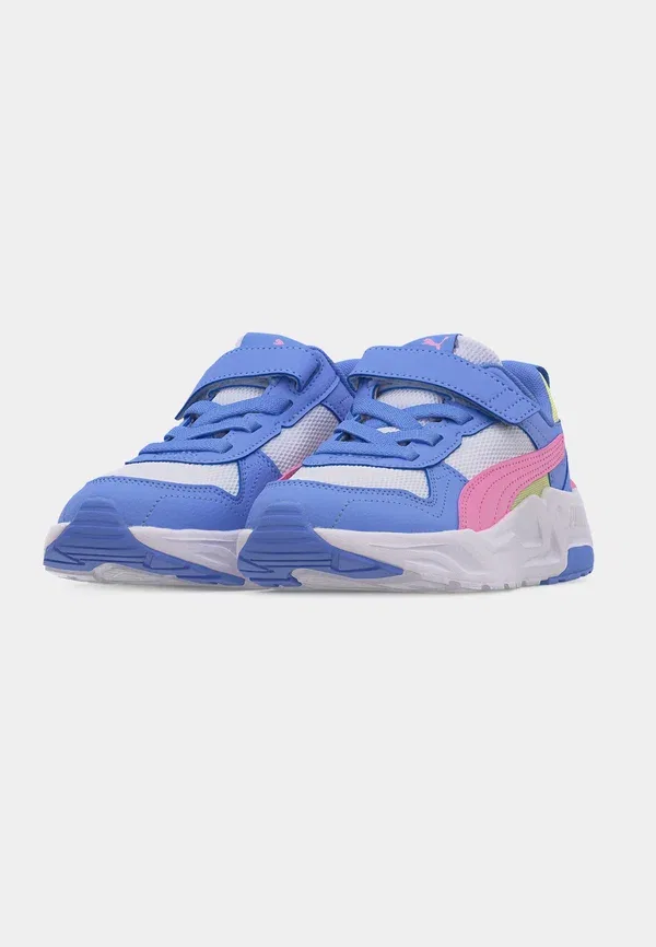 Кроссовки с липучкой Puma Trinity 2 lt ac+ ps, white/pink shimmer, intense lavender, белый/розовый/лавандовый — фото 3