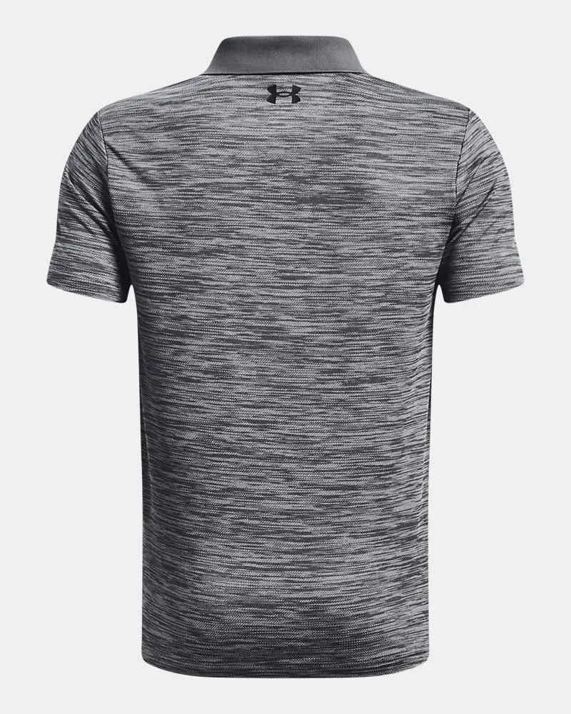 Поло для мальчиков с быстросохнущей тканью Matchplay UnderArmour, Pitch Gray Light Heather/Black — фото 2