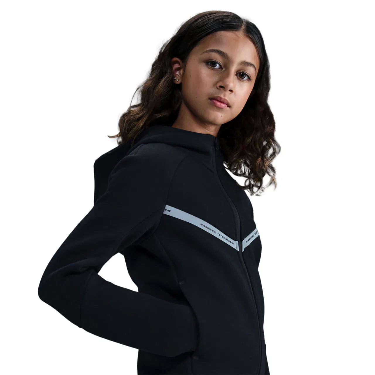 Толстовка для мальчиков Tech Fleece Reflective Full-Zip Nike, черный