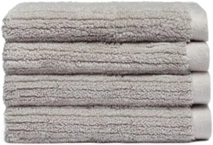 Махровая мочалка Ribbed, Cozy Earth, набор 2 шт, 33х33 см, Lightgrey