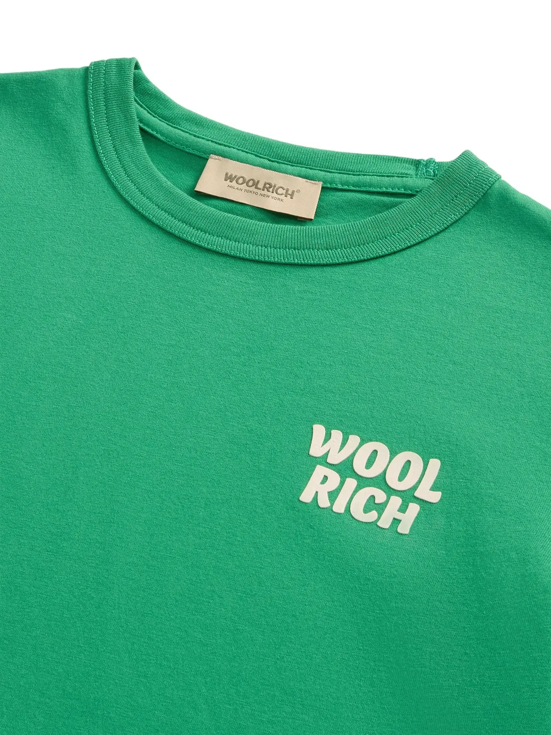 Футболка с логотипом для мальчиков Woolrich, зеленый — фото 2
